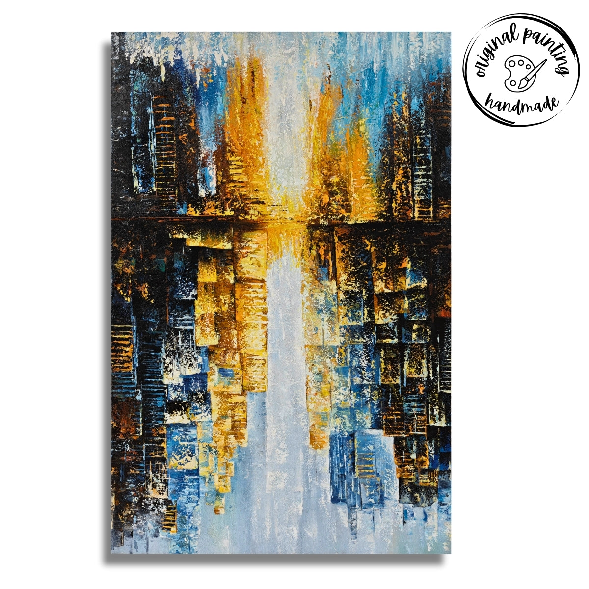 City Reflections (Canvas Oil Painting - 80X120 cm)