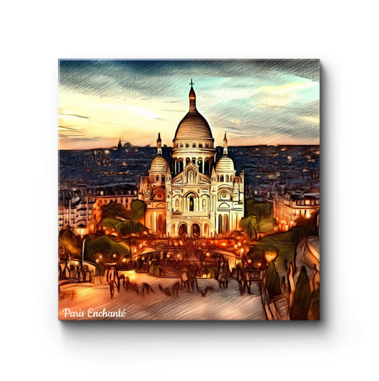 Good Evening Sacré-Coeur by Paris Enchanté (Framed Art Print)