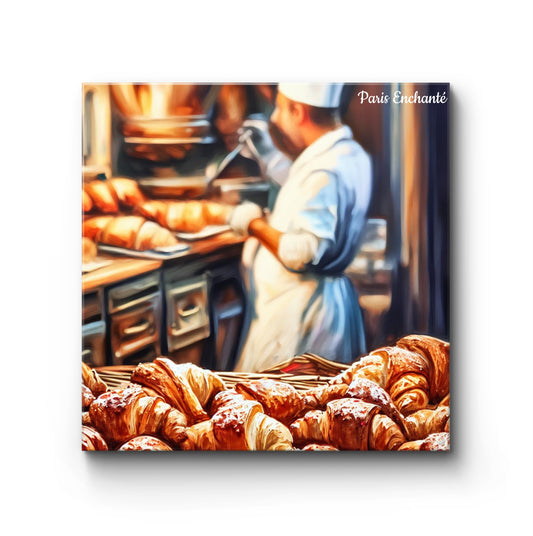 Fresh Croissants by Paris Enchanté (Framed Art Print)