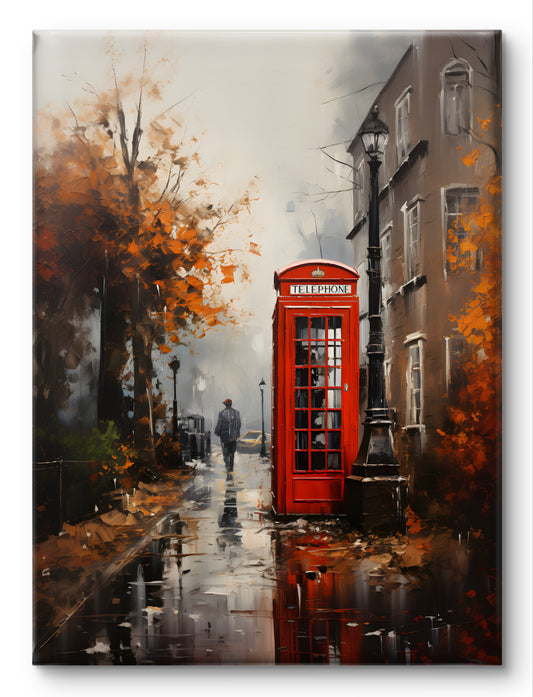Red Phone Booth by Vintage London