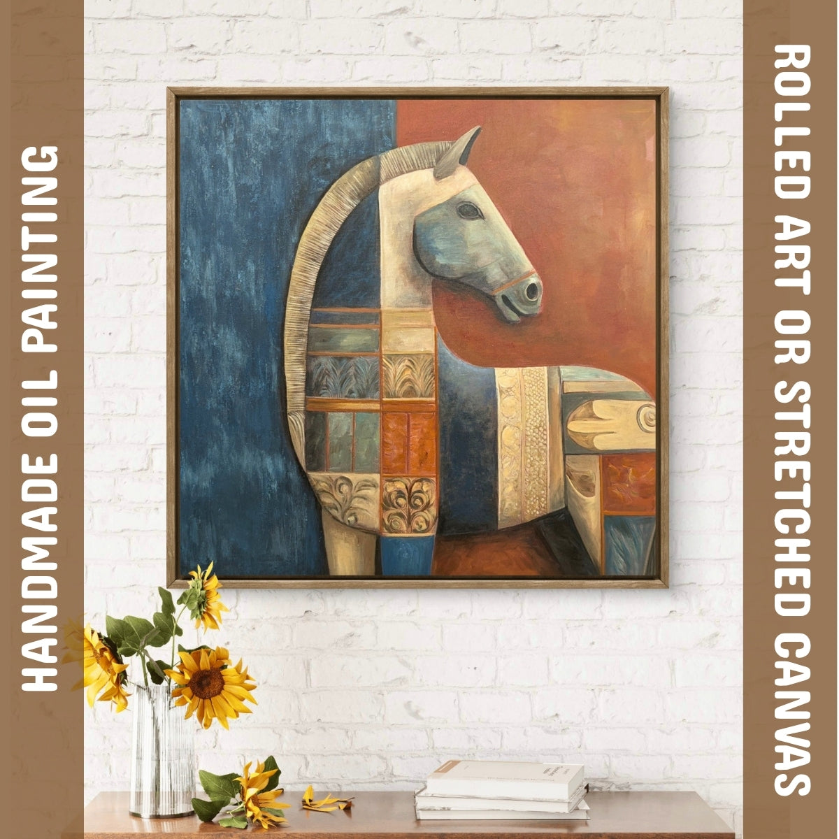 The Painted Horse (Canvas Oil Painting - 80X80 cm)