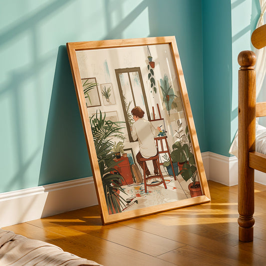 Praha Bohemian Artwork in a Lifestyle Setting