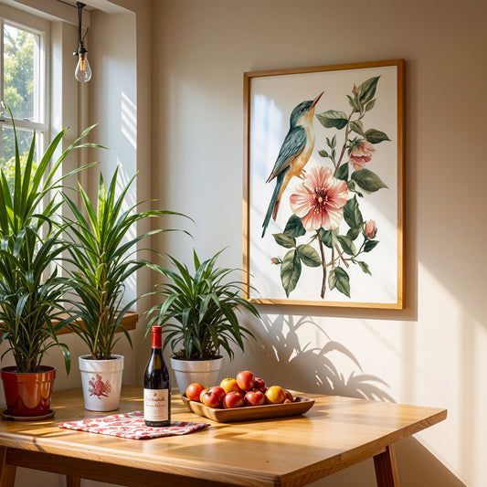 Floral Artwork in a Lifestyle Setting