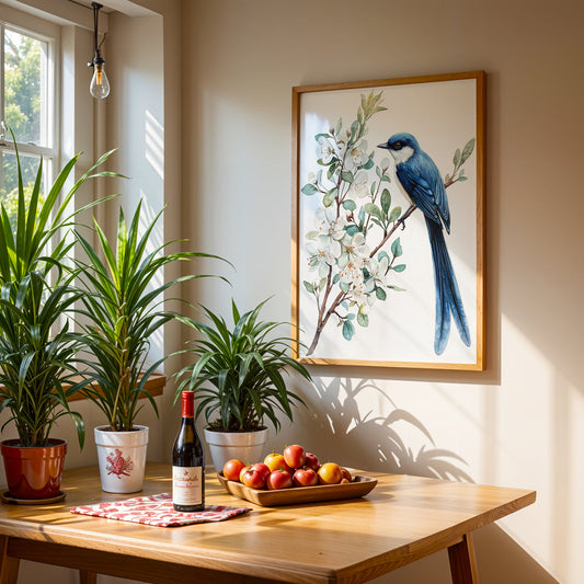 Floral Artwork in a Lifestyle Setting