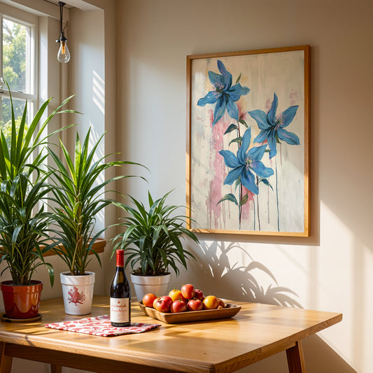 Floral Artwork in a Lifestyle Setting
