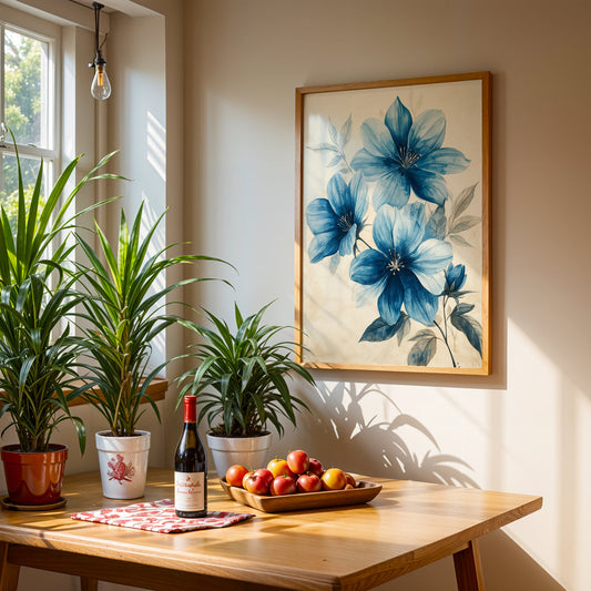 Floral Artwork in a Lifestyle Setting