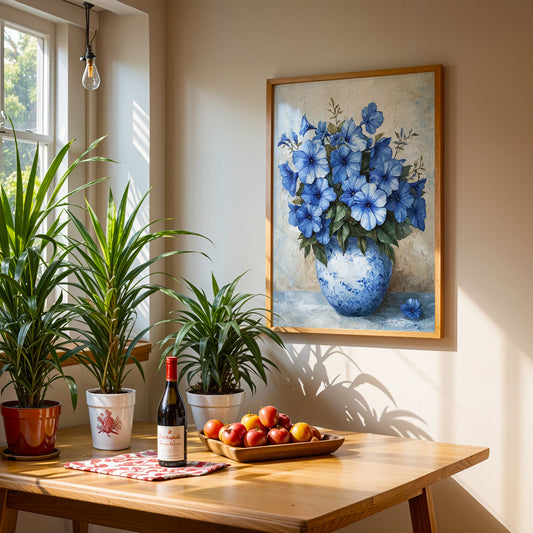 Floral Artwork in a Lifestyle Setting
