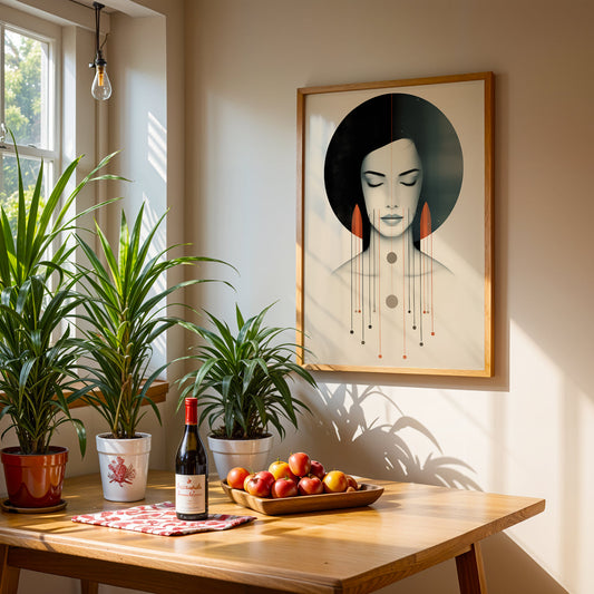 Boho Artwork in a Lifestyle Setting