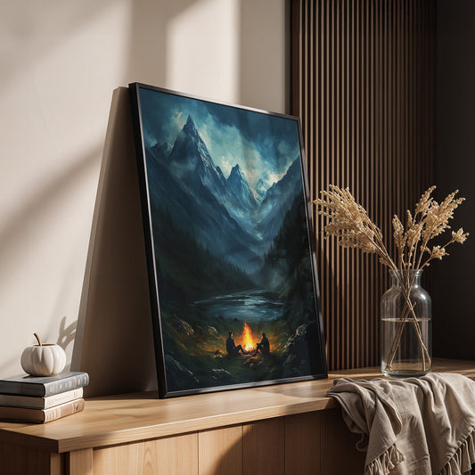 Europeal Alps Artwork in a Lifestyle Setting