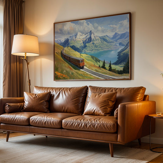 Europeal Alps Artwork in a Lifestyle Setting