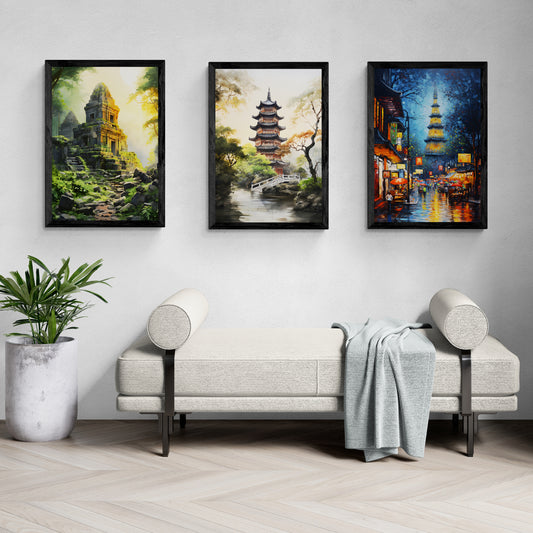 Mystic Vietnam (Framed Art Collection - 14X18 inches each)