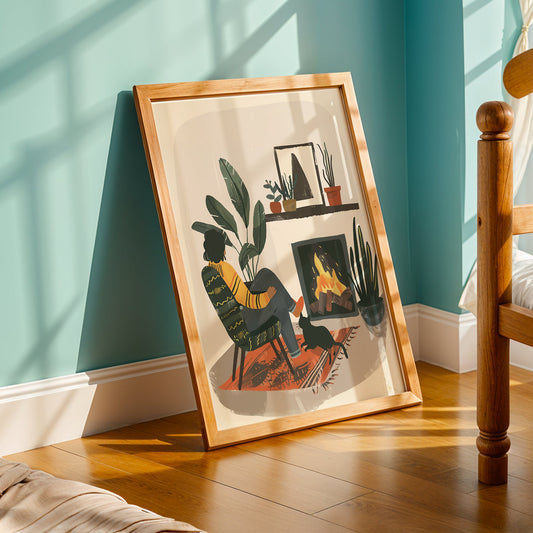 Praha Bohemian Artwork in a Lifestyle Setting