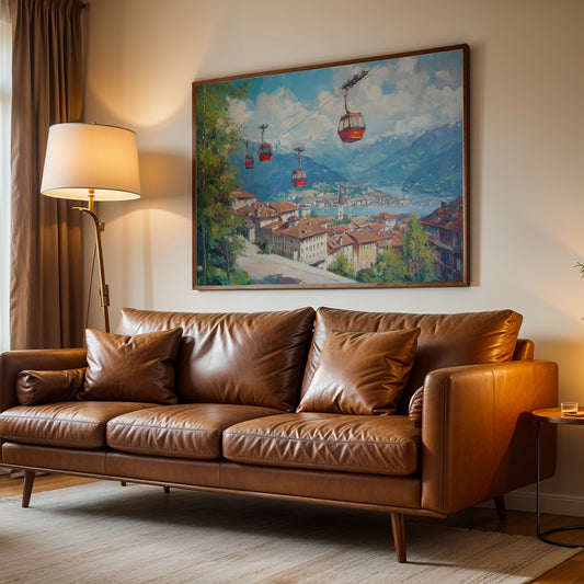 Europeal Alps Artwork in a Lifestyle Setting