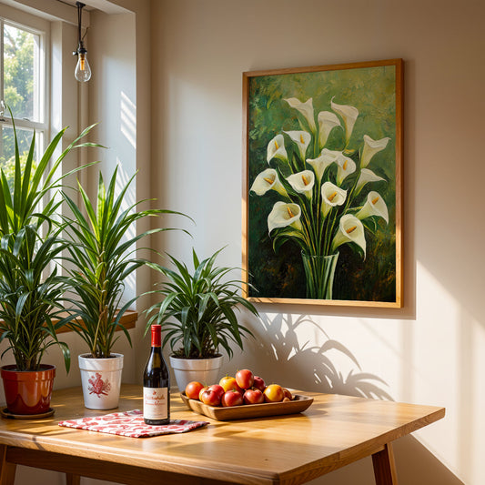 Floral Artwork in a Lifestyle Setting