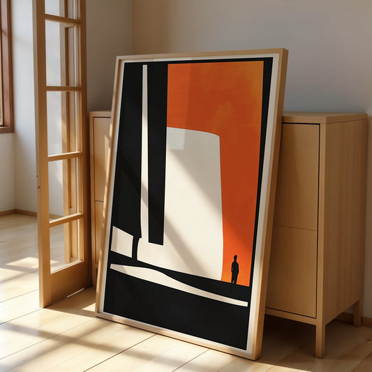 Abstract Painting for Home Coral Geometry by NYC Abstract