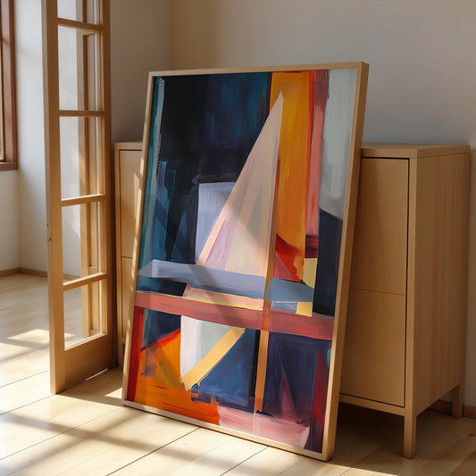 Abstract Painting for Home Cubic Horizon by NYC Abstract