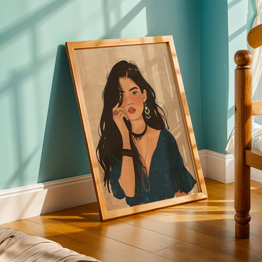 Praha Bohemian Artwork in a Lifestyle Setting