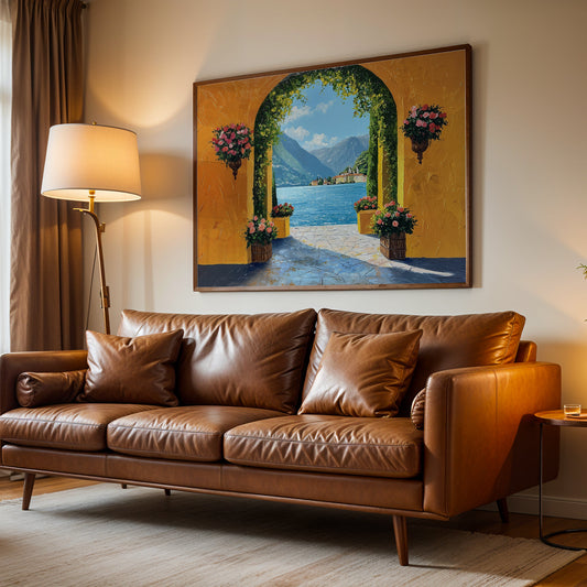 Europeal Alps Artwork in a Lifestyle Setting