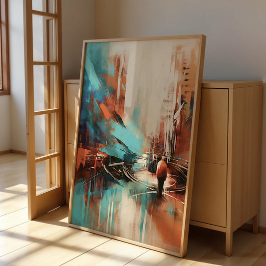 Abstract Artwork in a Lifestyle Setting