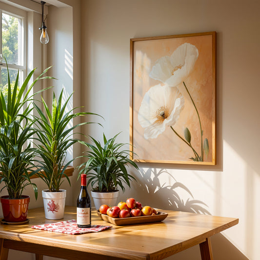 Floral Artwork in a Lifestyle Setting