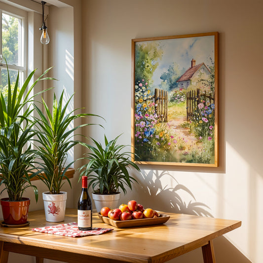 Floral Artwork in a Lifestyle Setting