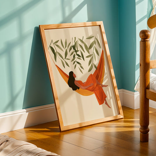 Praha Bohemian Artwork in a Lifestyle Setting