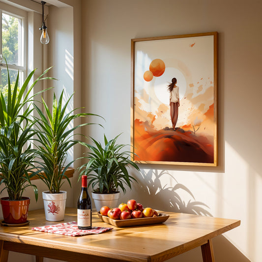 Boho Artwork in a Lifestyle Setting