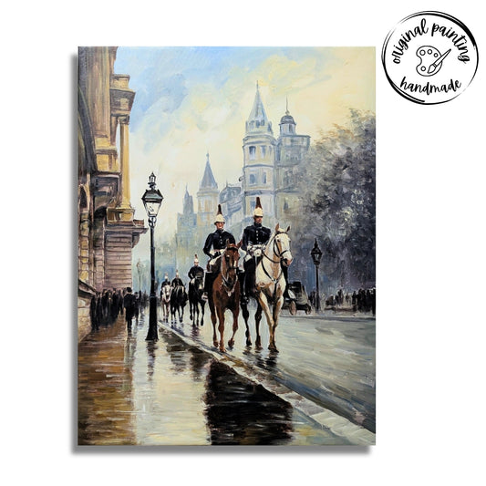 Horse Guards in London (Canvas Oil Painting - 60X80 cm)