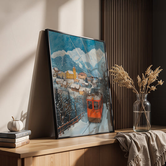 Europeal Alps Artwork in a Lifestyle Setting