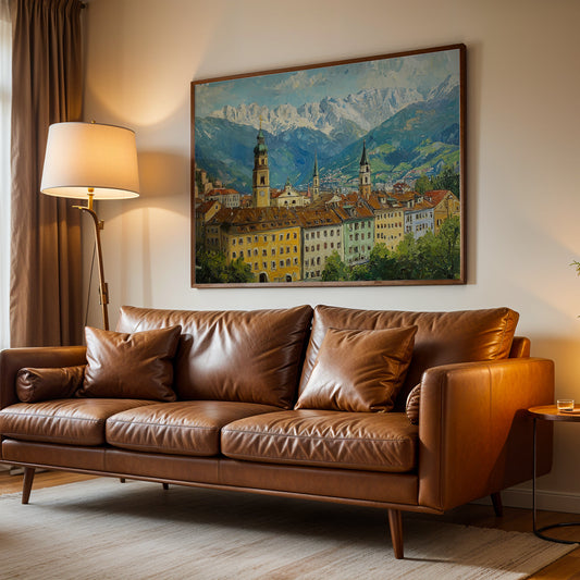 Europeal Alps Artwork in a Lifestyle Setting