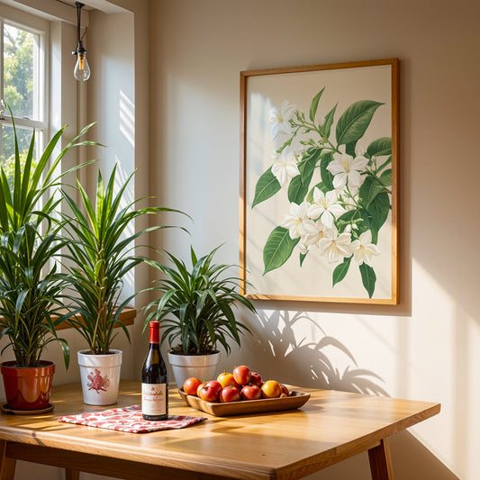 Floral Artwork in a Lifestyle Setting