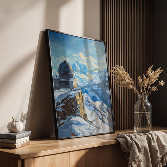 Europeal Alps Artwork in a Lifestyle Setting