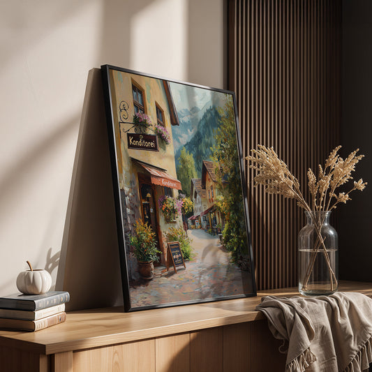 Europeal Alps Artwork in a Lifestyle Setting