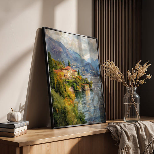 Europeal Alps Artwork in a Lifestyle Setting