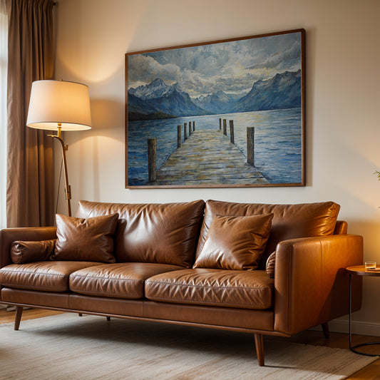 Europeal Alps Artwork in a Lifestyle Setting
