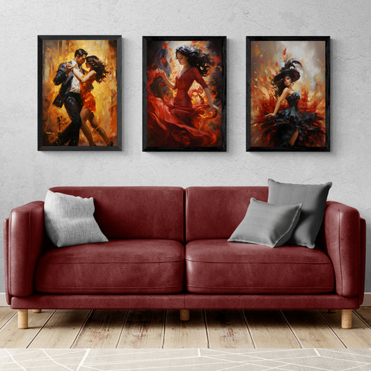 European Dances Collection (Framed Art Collection - 14X18 inches each)