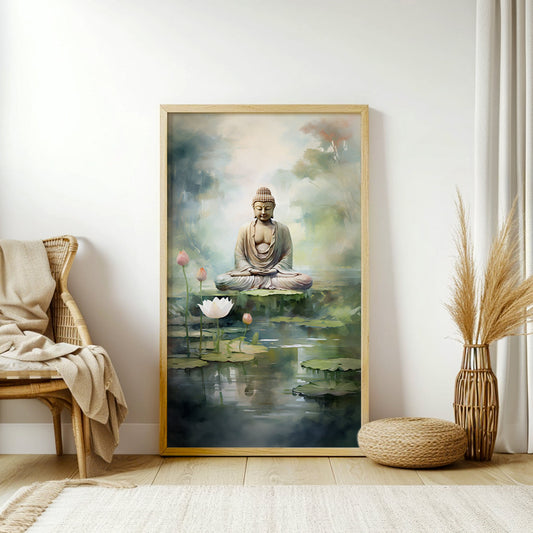 Buddha Artwork in a Lifestyle Setting