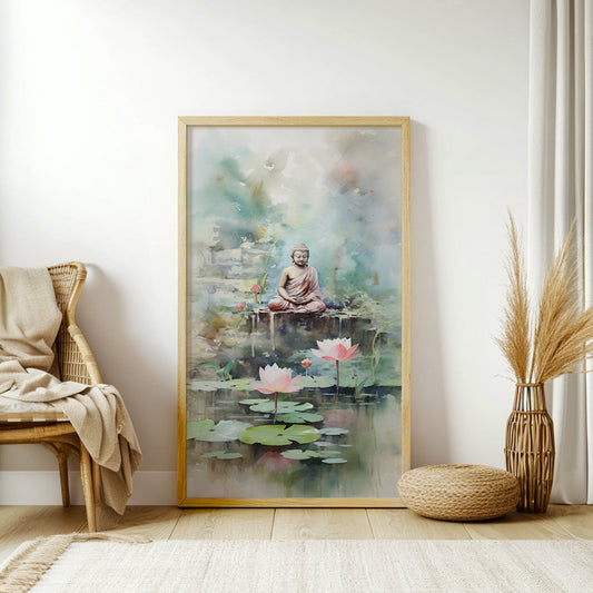 Buddha Artwork in a Lifestyle Setting