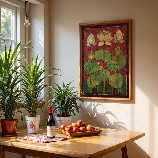 Floral Artwork in a Lifestyle Setting