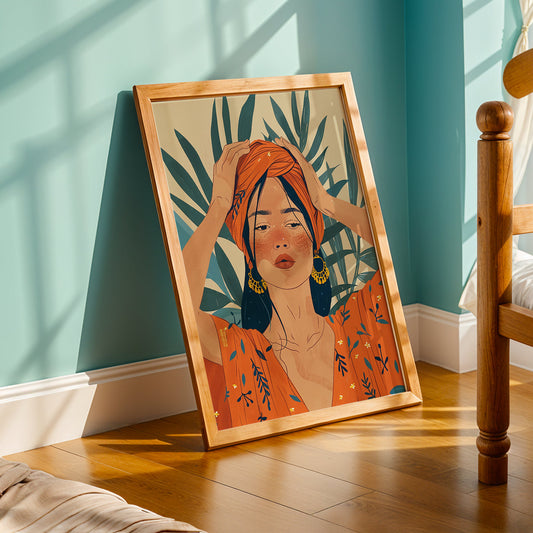 Praha Bohemian Artwork in a Lifestyle Setting