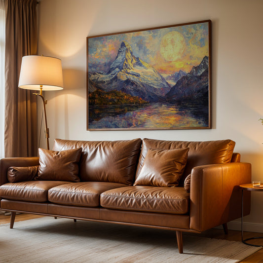 Europeal Alps Artwork in a Lifestyle Setting