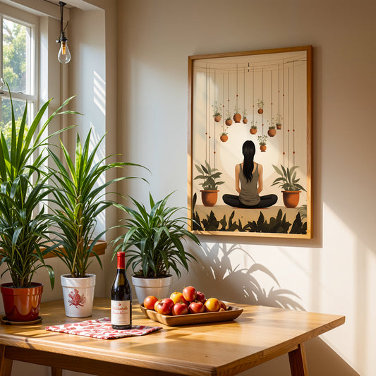 Boho Artwork in a Lifestyle Setting