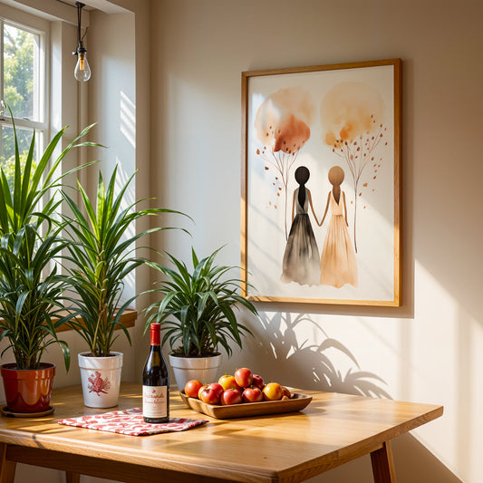 Boho Artwork in a Lifestyle Setting