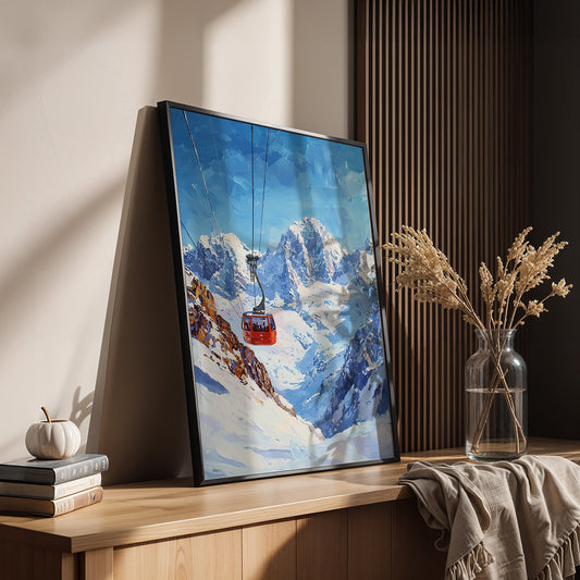 Europeal Alps Artwork in a Lifestyle Setting