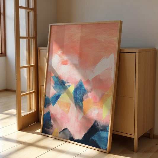 Abstract Painting for Home Mountains Are Pink by NYC Abstract