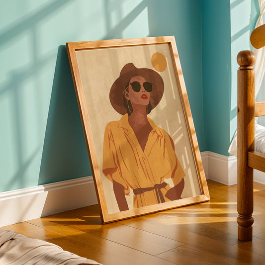 Praha Bohemian Artwork in a Lifestyle Setting