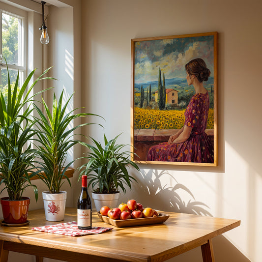 Floral Artwork in a Lifestyle Setting