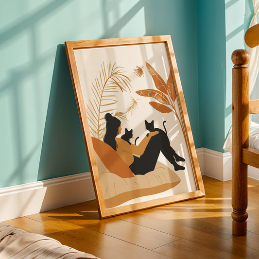 Praha Bohemian Artwork in a Lifestyle Setting