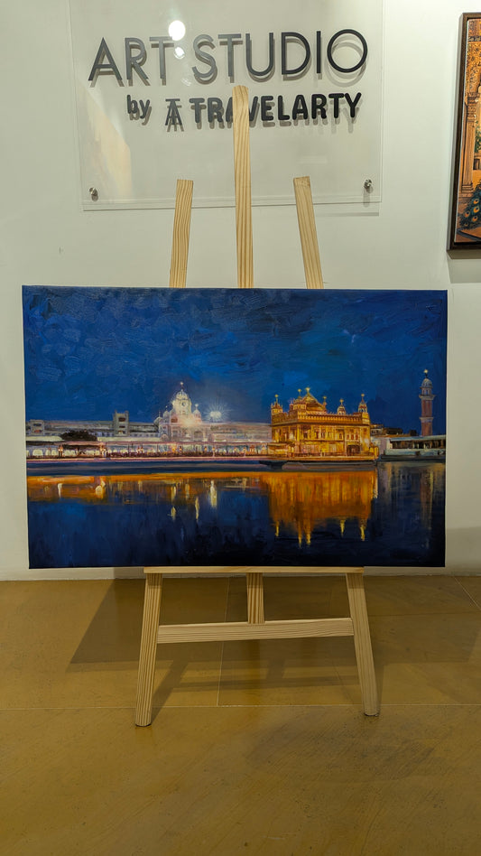 The Golden Temple (Canvas Oil Painting - 90X60 cm)