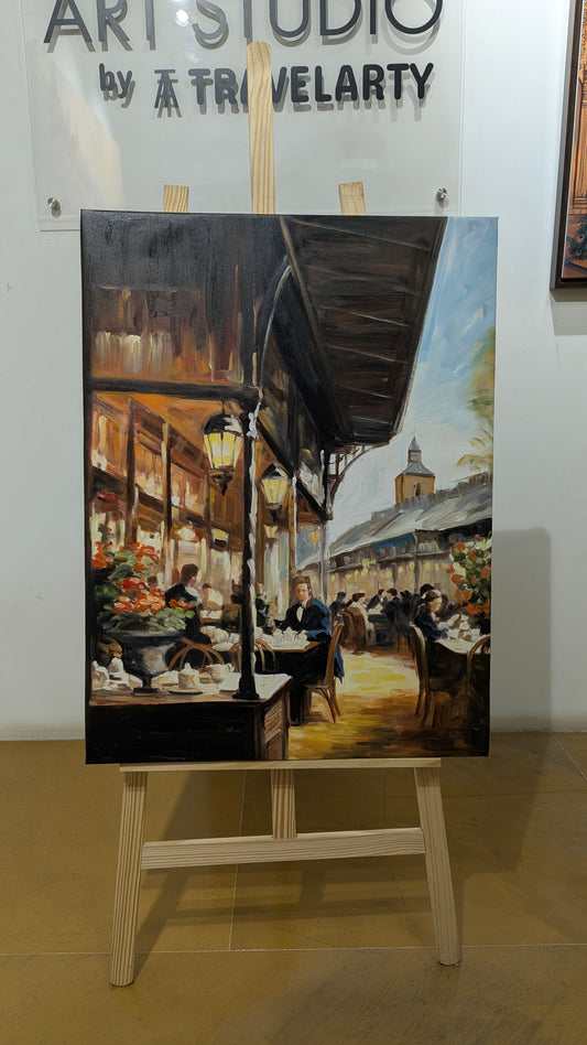 Afternoon Tea in London (Canvas Oil Painting - 60X80 cm)